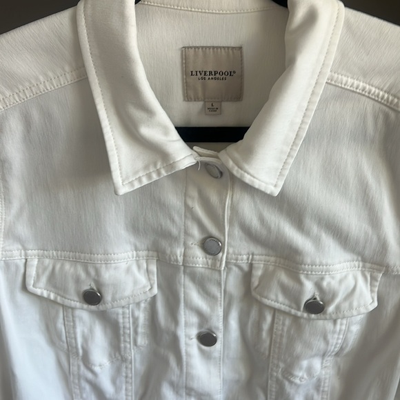 Like new white Liverpool jean jacket. Size large. - Picture 2 of 5
